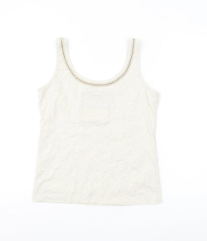 Womens UK Size S Superdry Beige Basic Tank