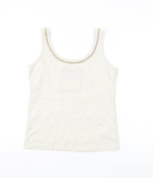 Womens UK Size S Superdry Beige Basic Tank