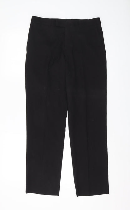 Greenwoods Men’s Black Trousers, S, Regular Fit