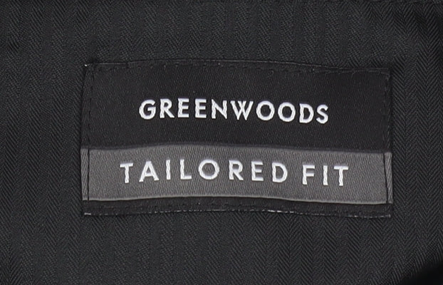 Greenwoods Men’s Black Trousers, S, Regular Fit