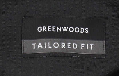 Greenwoods Men’s Black Trousers, S, Regular Fit