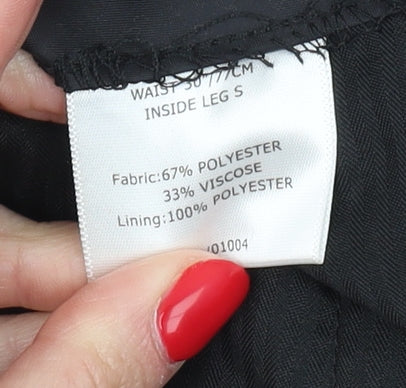 Greenwoods Men’s Black Trousers, S, Regular Fit