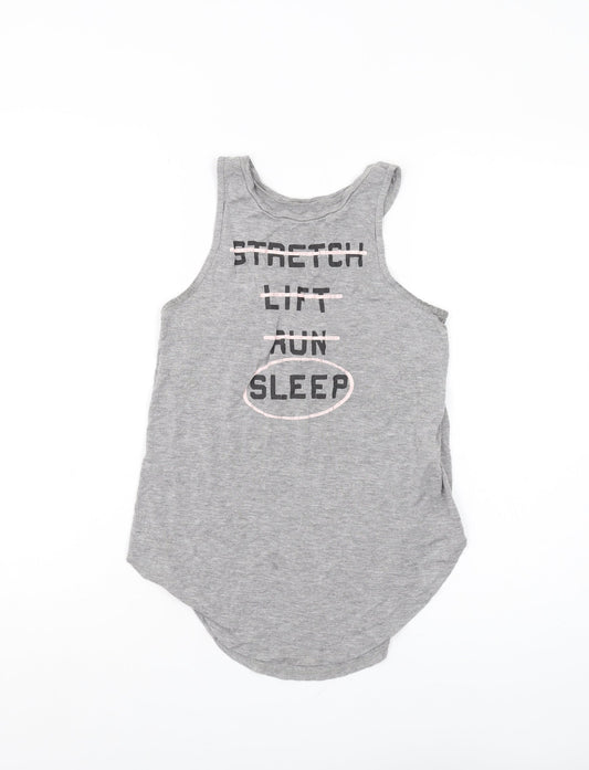Womens UK Size XS Hollister Grey Jersey Tank