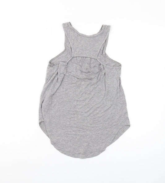 Womens UK Size XS Hollister Grey Jersey Tank