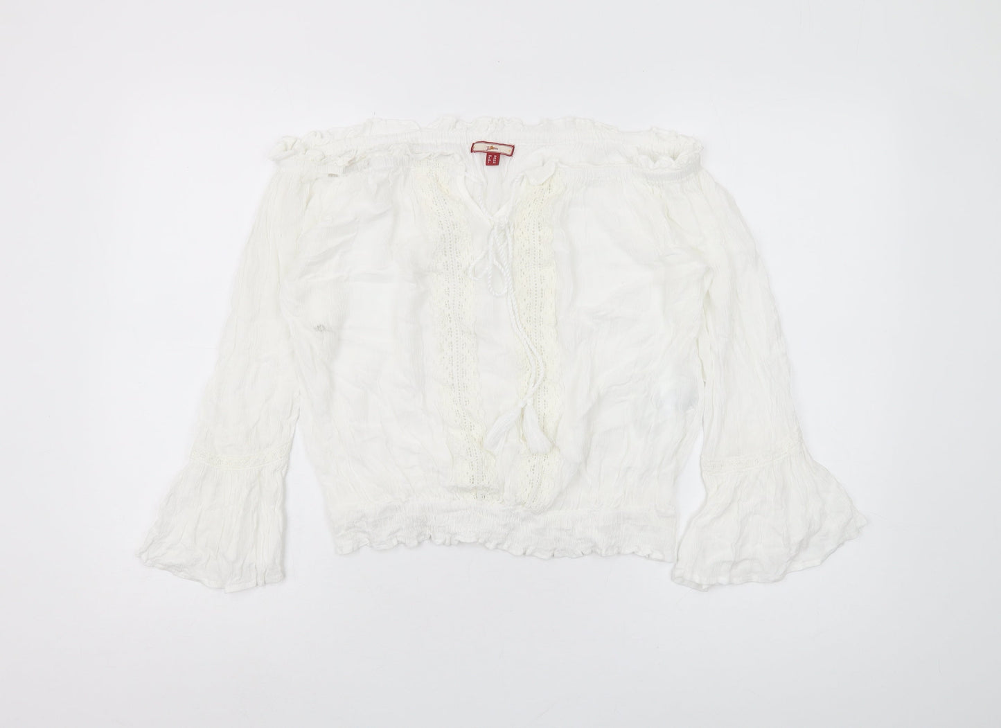 Joe Browns Women's White Off the Shoulder Tunic Blouse