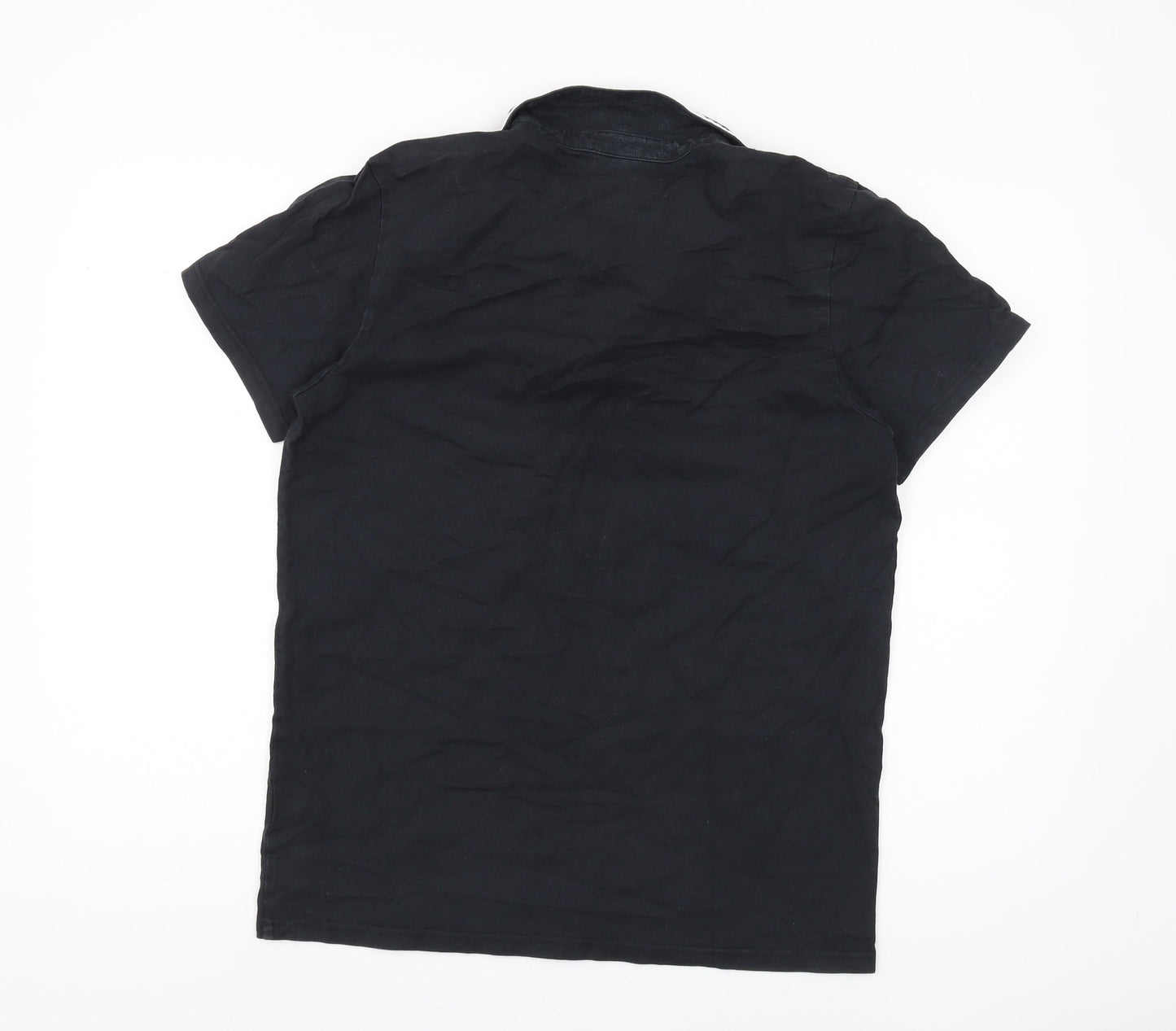 Adidas Mens Black Rugby Polo Shirt Medium