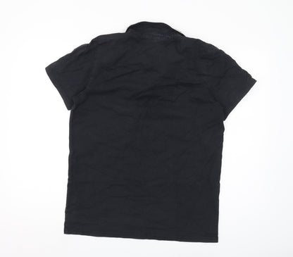 Adidas Mens Black Rugby Polo Shirt Medium