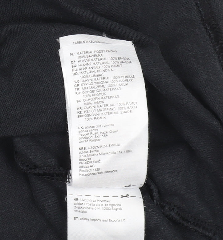 Adidas Mens Black Rugby Polo Shirt Medium