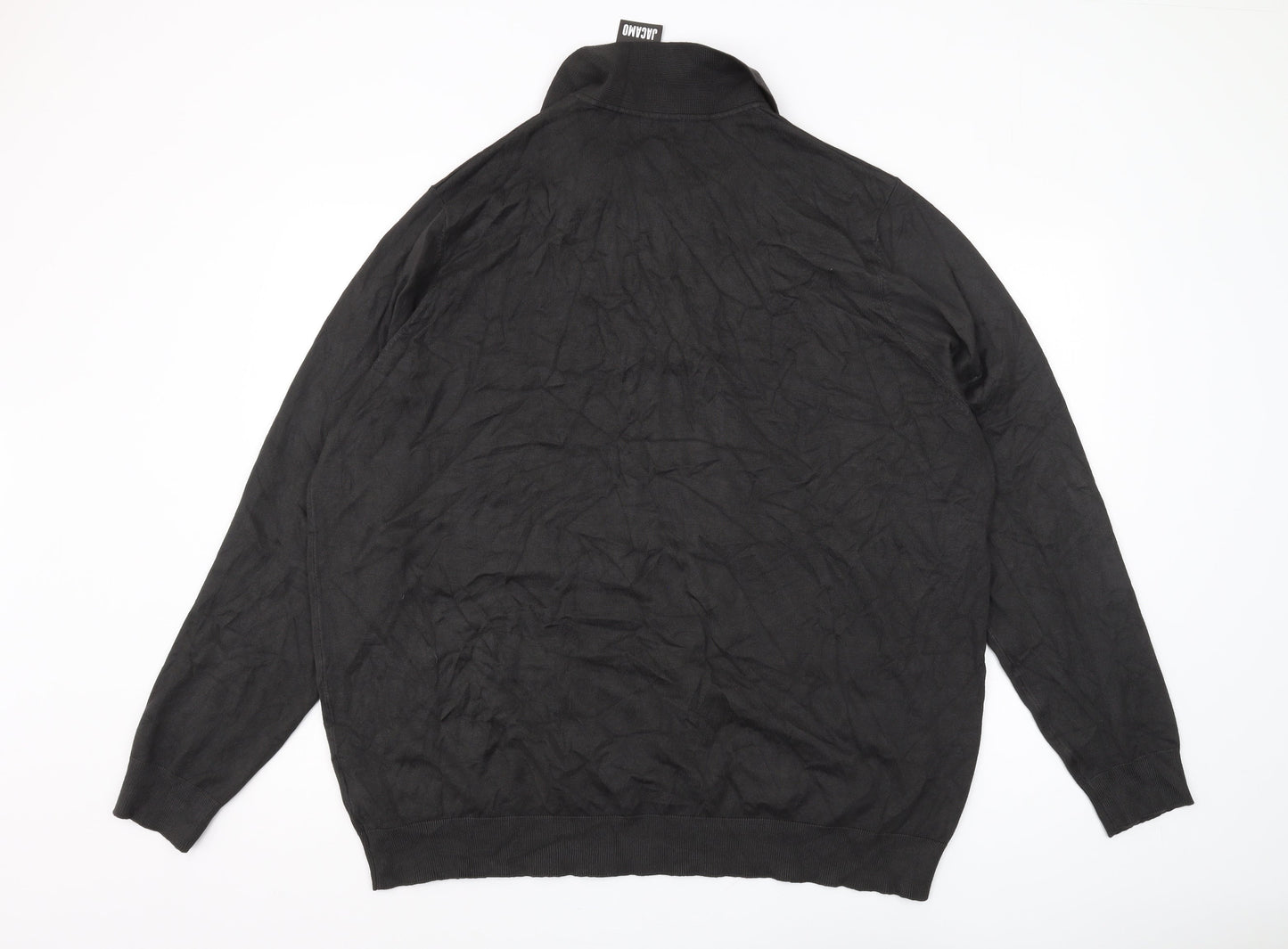 Jacamo Men's Black 3XL Collared Full Zip Jumper