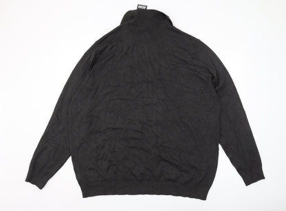 Jacamo Men's Black 3XL Collared Full Zip Jumper