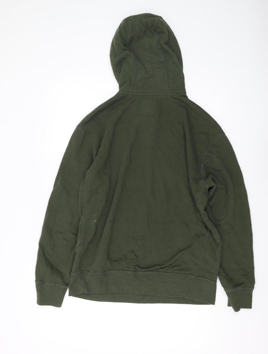Mens UK Size M Hollister Green Pullover Hoodie