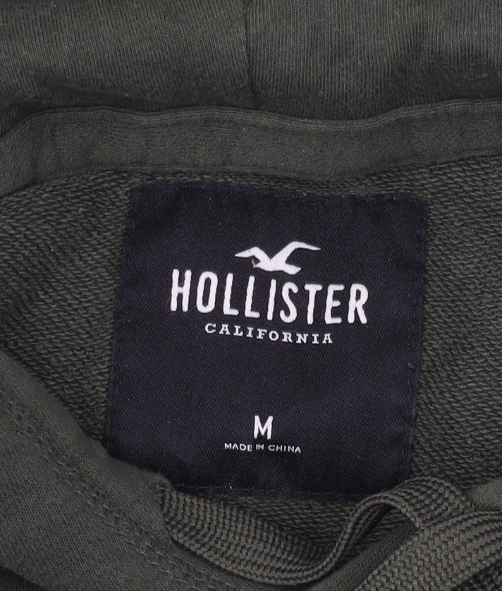 Mens UK Size M Hollister Green Pullover Hoodie