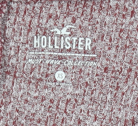 Womens UK Size XS Hollister Red Jersey T-Shirt