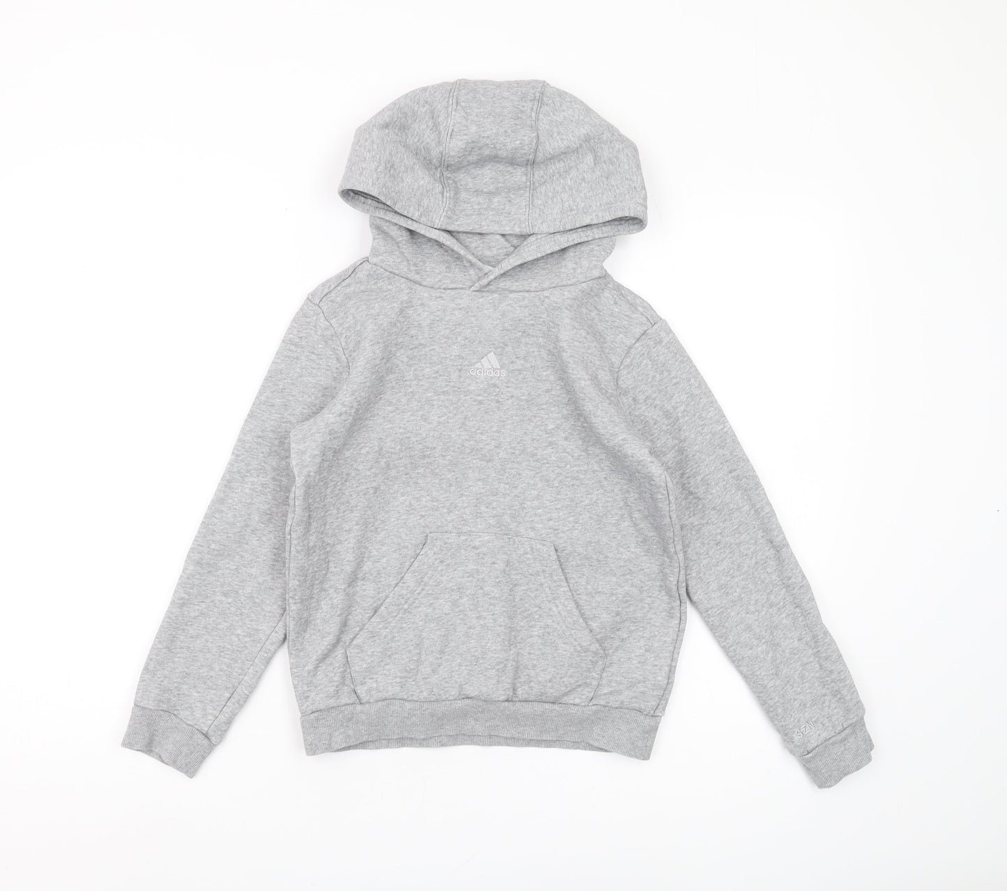 Adidas Boys Grey Pullover Hoodie 9-10 Years - Lightweight & Hooded