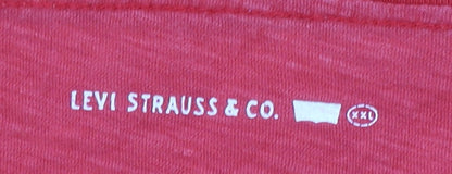 Levi Strauss & Co Men's Red 2XL Regular T-Shirt