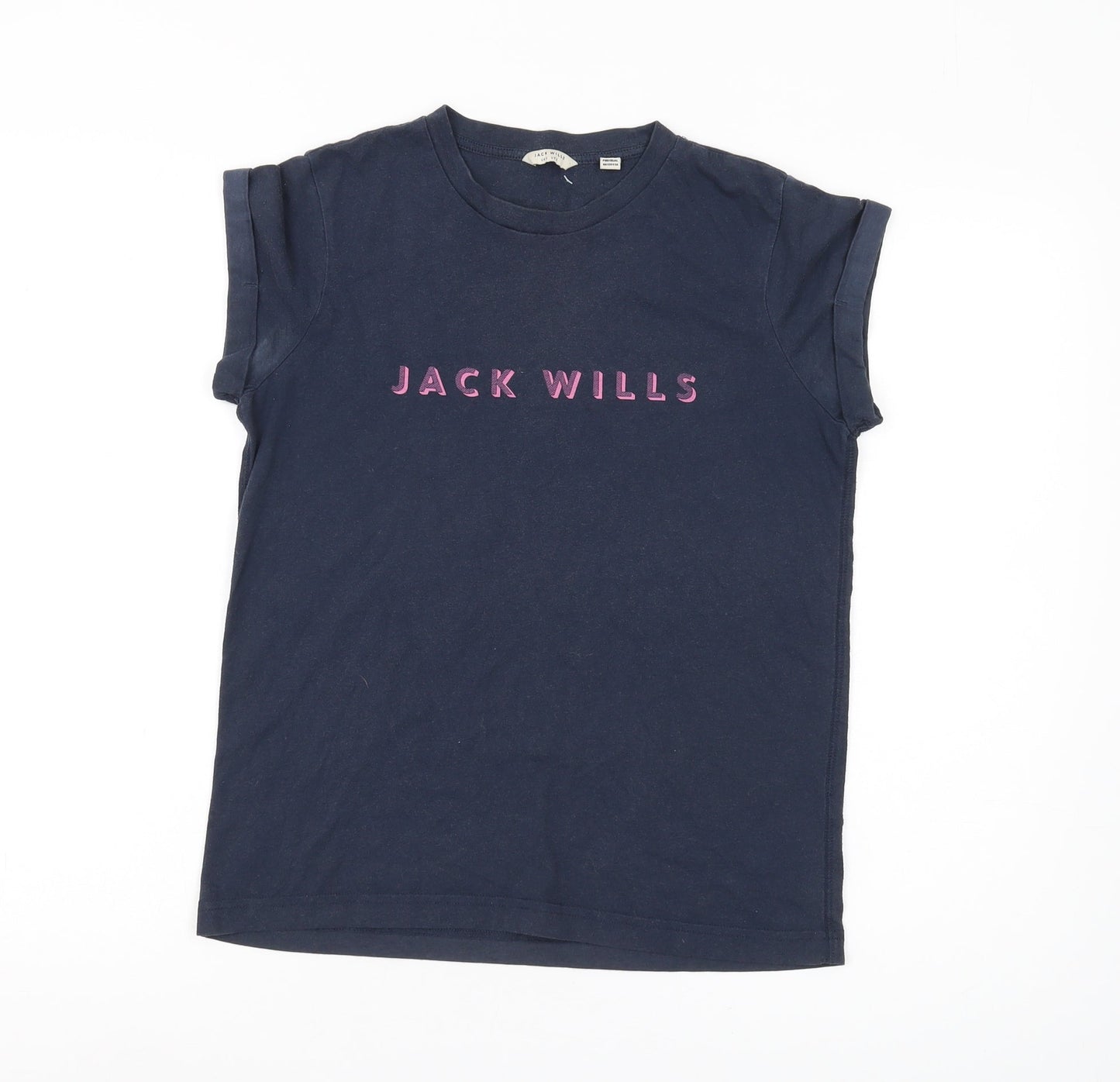 Womens UK Size 6 Jack Wills Blue Basic T-Shirt