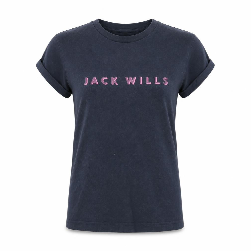 Womens UK Size 6 Jack Wills Blue Basic T-Shirt