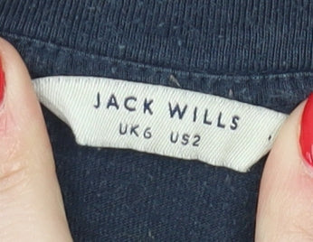 Womens UK Size 6 Jack Wills Blue Basic T-Shirt