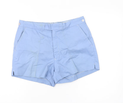 Fred Perry Women's Blue Chino Shorts, Size 6, Medium Wash