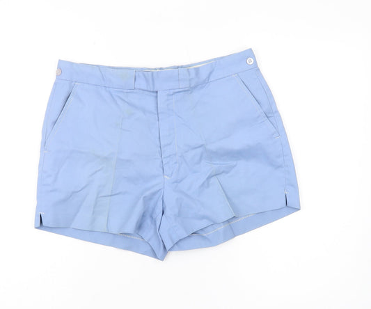Fred Perry Women's Blue Chino Shorts, Size 6, Medium Wash