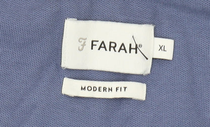 Farah Men's Blue XL Polo Shirt - Modern Fit