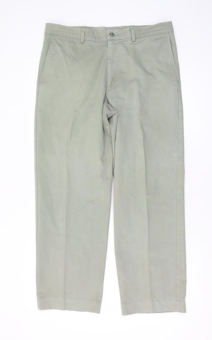 Farah Men's Green Trousers, Size 36, Casual Wear