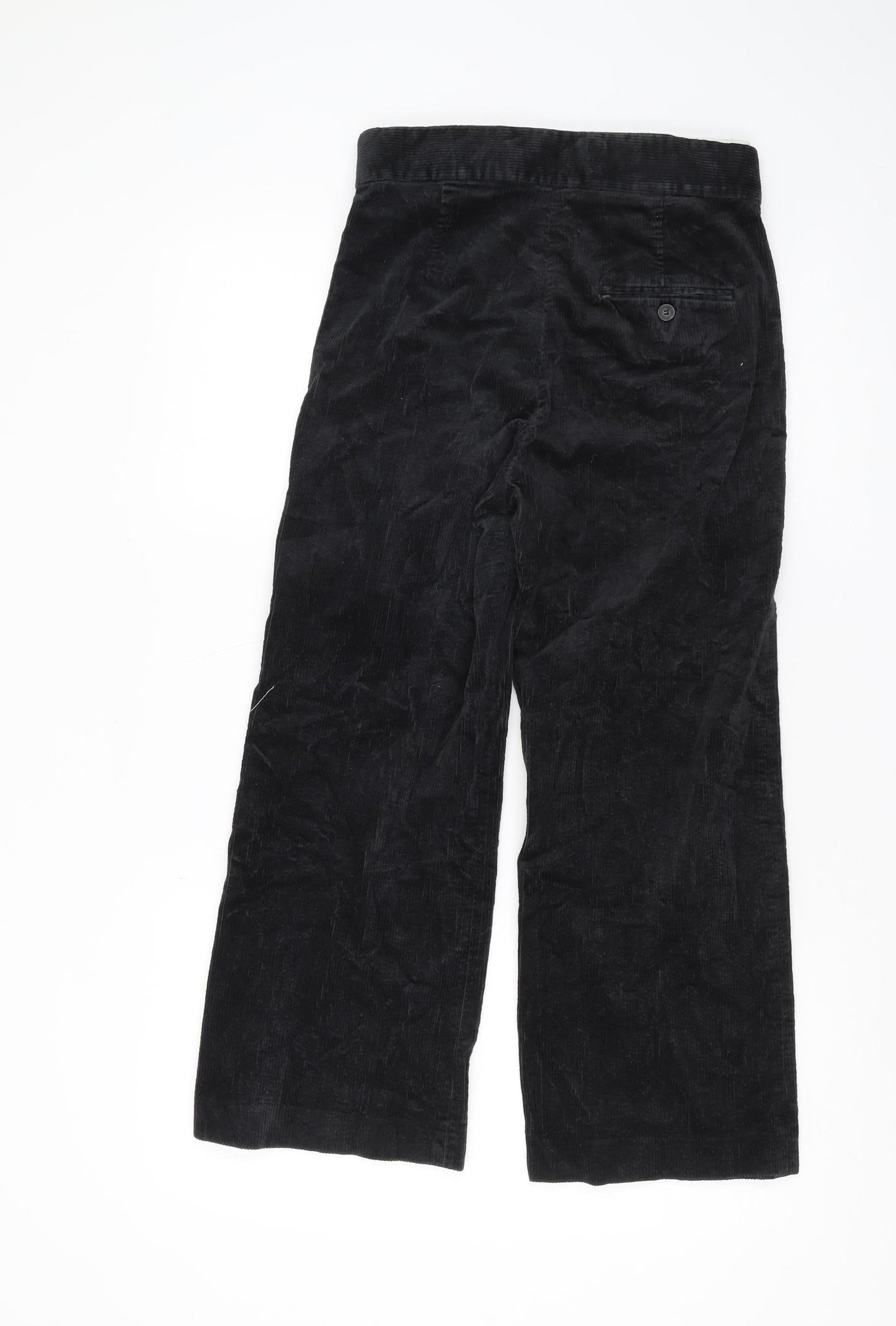 Womens UK Size XS Zara Regular Fit Casual Black Trousers