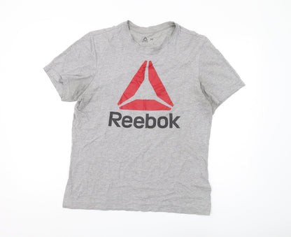 Reebok Men's Grey Graphic Print T-Shirt M