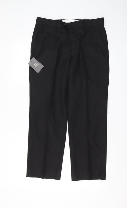 DG's Merit Men's Black Formal Trousers 32