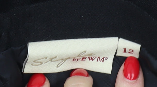 Style by EWM Women Black Pencil Skirt Size 12