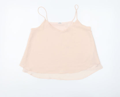 Womens UK Size M Pimkie Beige Basic Camisole