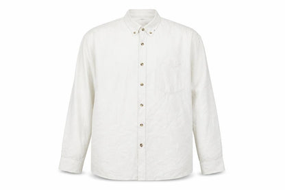 Collusion Men's White Long Sleeve Button-Up Shirt - L