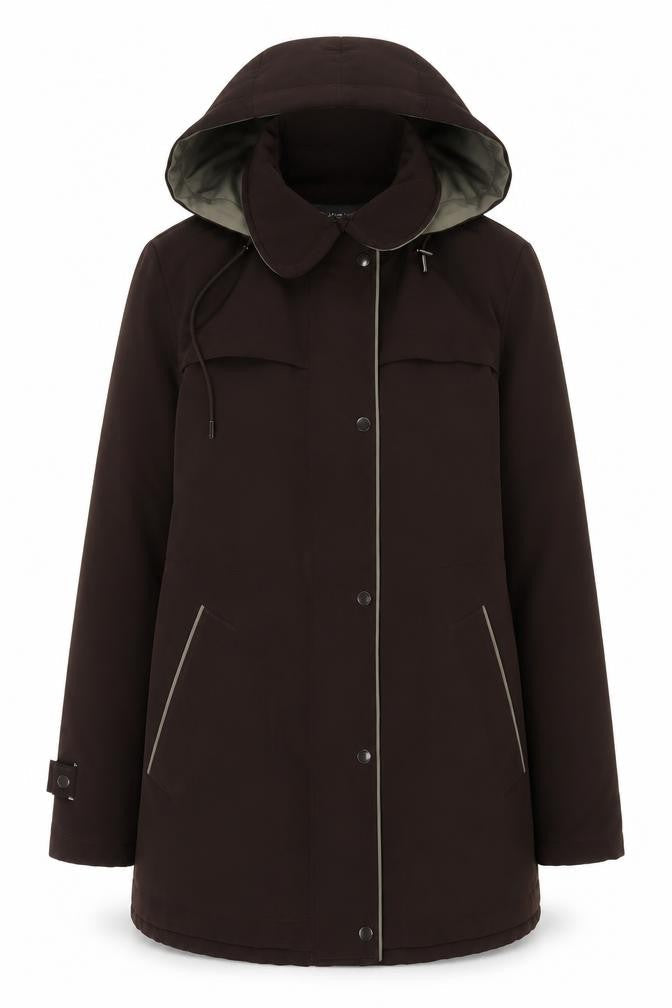 Womens UK Size M Jones New York Brown Parka Coat