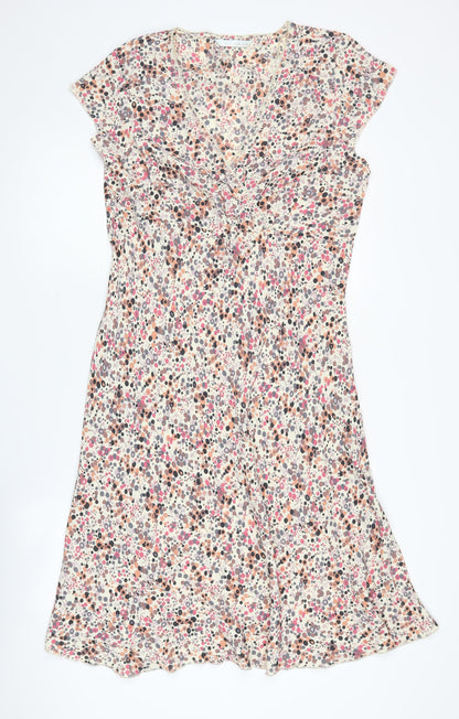 Amaranto Women's Multicoloured Polka Dot Shift Dress