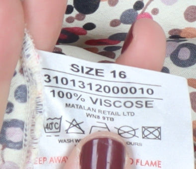 Amaranto Women's Multicoloured Polka Dot Shift Dress