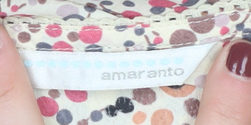 Amaranto Women's Multicoloured Polka Dot Shift Dress