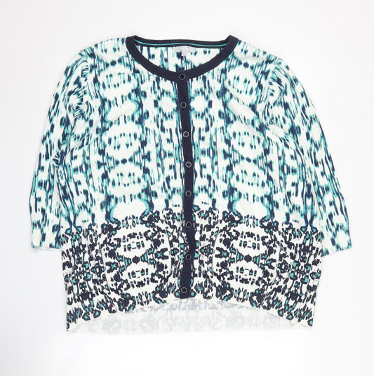 Womens UK Size XS Marks and Spencer Blue Cardigan Jumper
