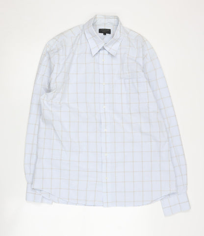 Jaeger Classic Fit Men's White Check Shirt L