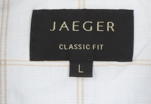 Jaeger Classic Fit Men's White Check Shirt L