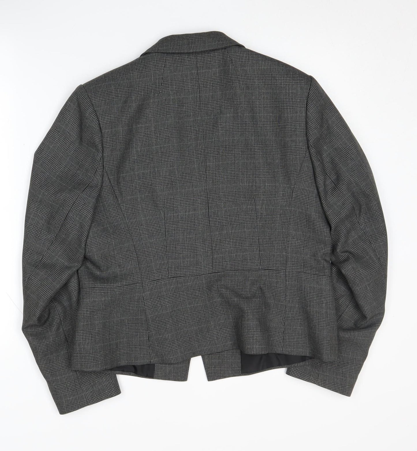 Marks and Spencer Women's Grey Check Blazer Size 14