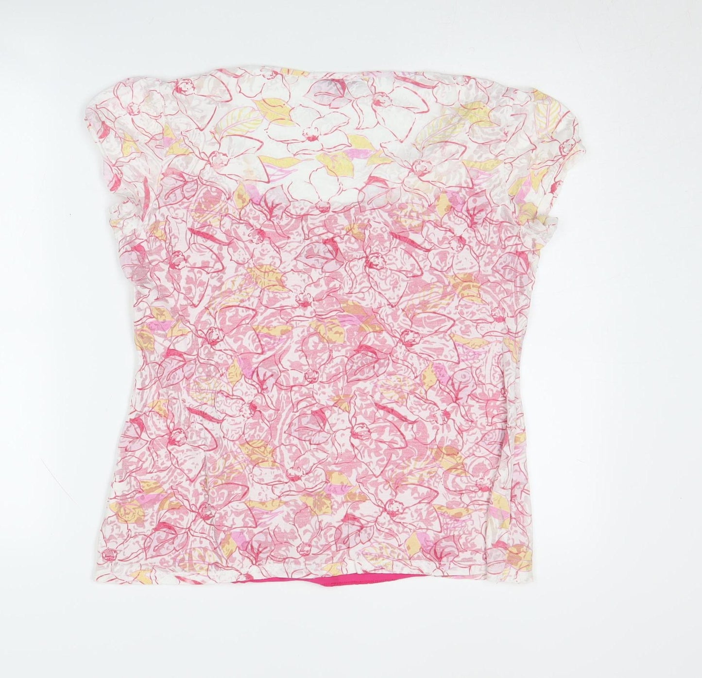 Womens UK Size 14 Marks and Spencer Pink Basic T-Shirt
