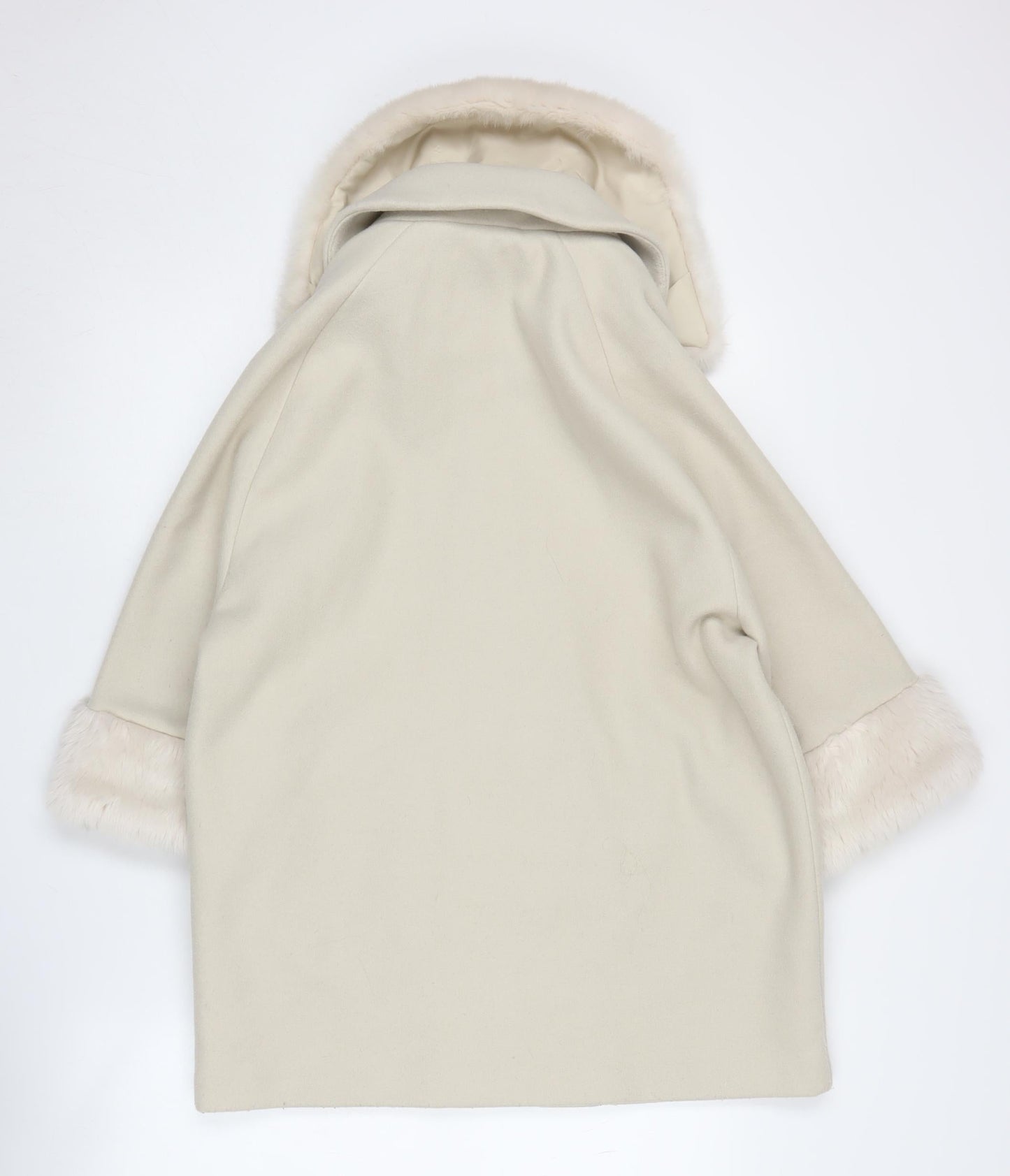 Womens UK Size 6 River Island Ivory Biker Coat