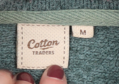 Mens UK Size M Cotton Traders Green Pullover Sweatshirt