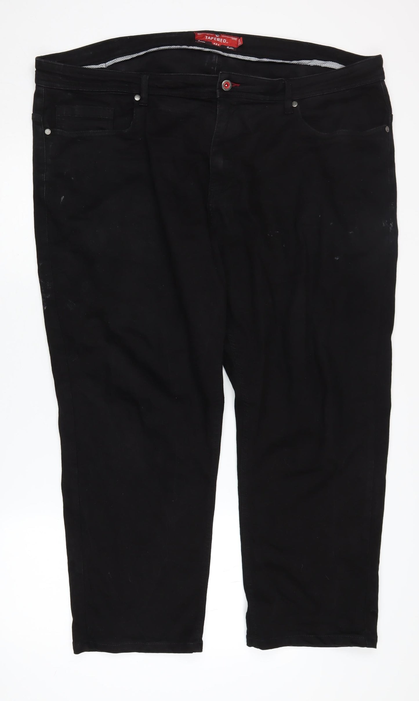 D555 Men's Black Tapered Jeans Size 46R, Comfort Fit