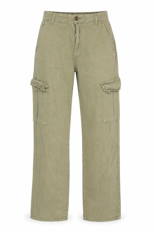 Womens UK Size 6 Stradivarius Regular Fit Cargo Green Trousers