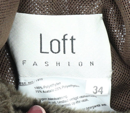 Loft Fashion Women's Brown Hooded Trench Coat Size 6