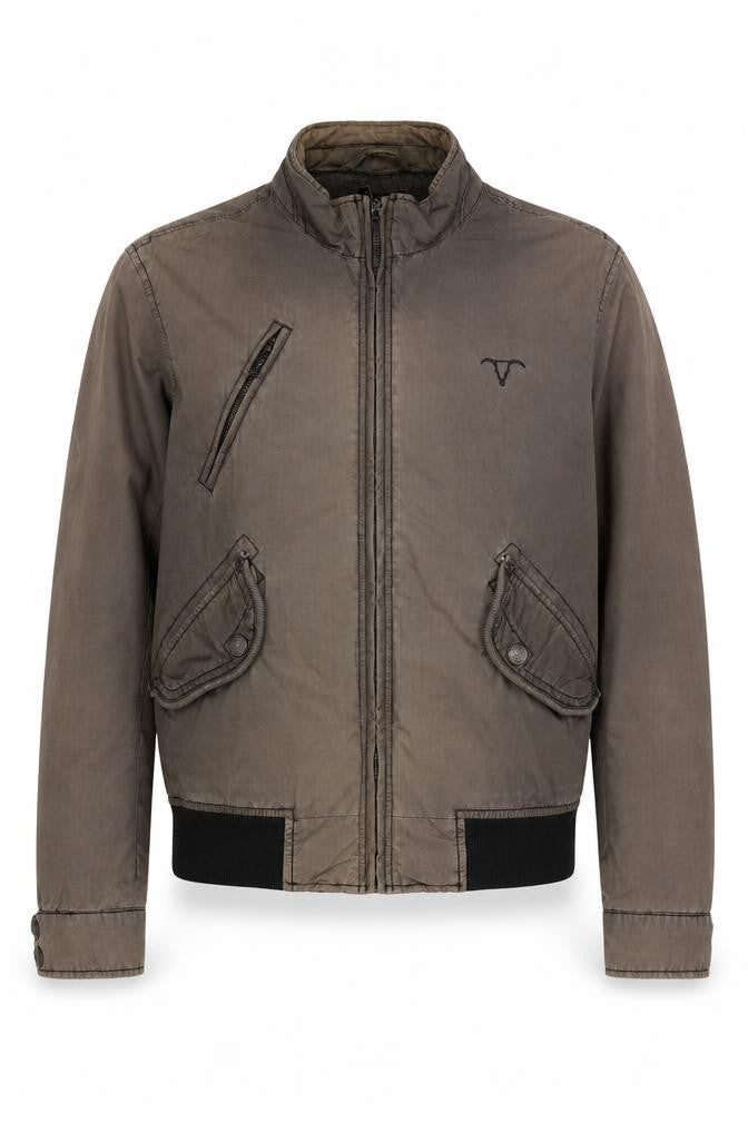 Mens UK Size S Design Dept Brown Bomber Jacket