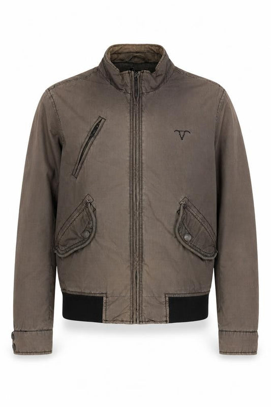 Mens UK Size S Design Dept Brown Bomber Jacket