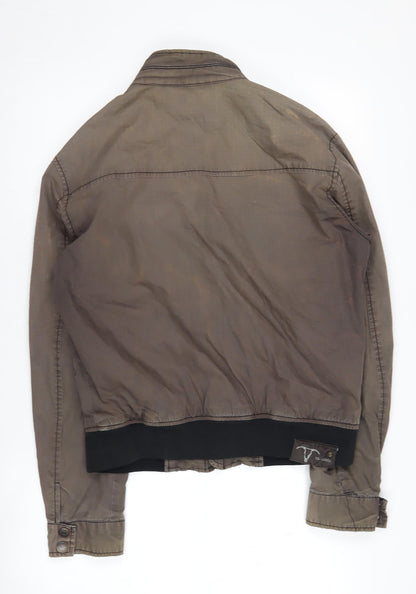 Mens UK Size S Design Dept Brown Bomber Jacket