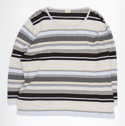 Viyella Women's Multicolour XL Stripe Knit Pullover